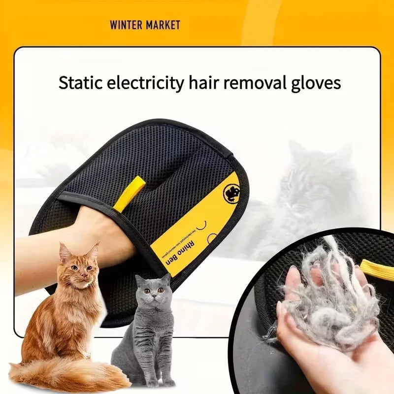 2-in-1 Pet Deshedding Brush & Grooming Gloves