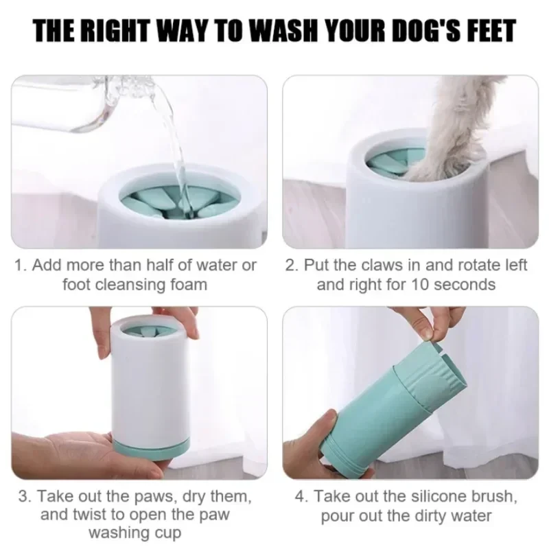 Dog Paw Cleaner Cup — Soft Silicone