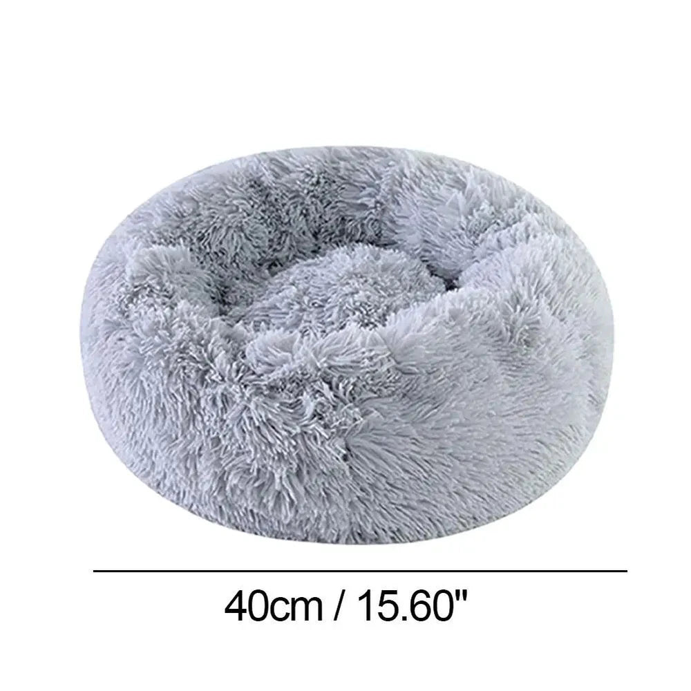 Plush Donut Calming Dog Bed