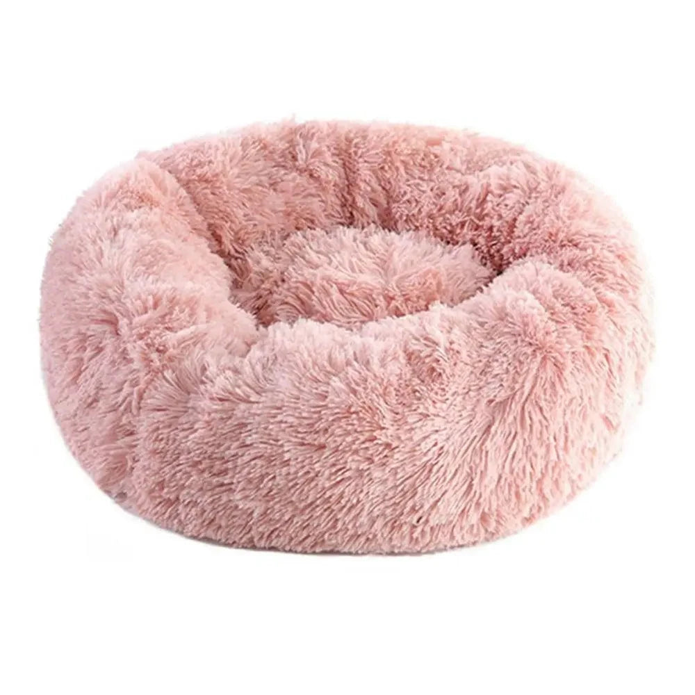 Plush Donut Calming Dog Bed